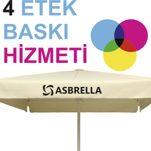 Büyük Kare Şemsiye 4 Etek Üzerine Logo Baskı