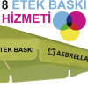 Büyük Yuvarlak Şemsiye 8 Etek Üzerine Logo Baskı