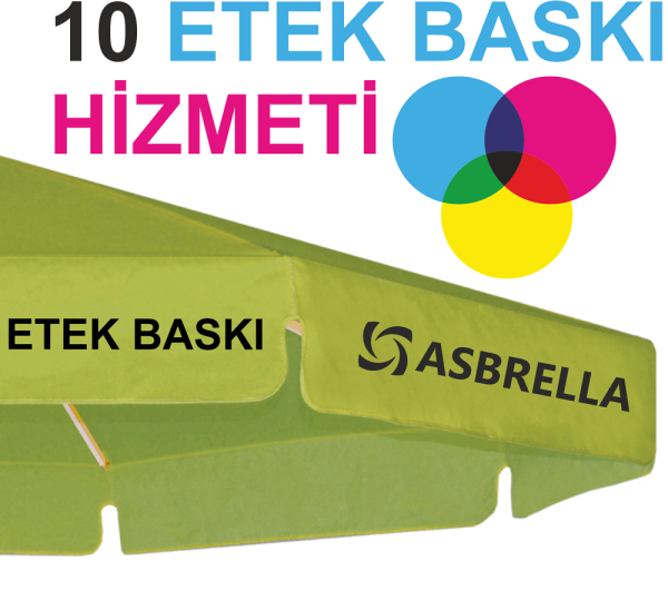Plaj Şemsiyesi 10 Saçak Üzerine Logo Baskı