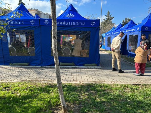 Taziye Çadırı 3x3 Mavi Şeffaf Pencereli - Görsel 4