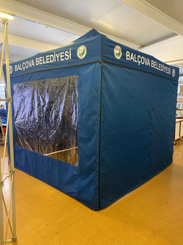 Katlanabilir Taziye Çadırı 3x3 m. Şeffaf Pencere + Kapı - Görsel 2