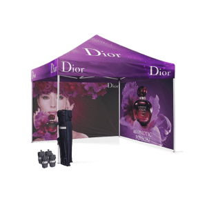 Gazebo Çadır 3x3 m. (2 Tam Duvar Baskılı)