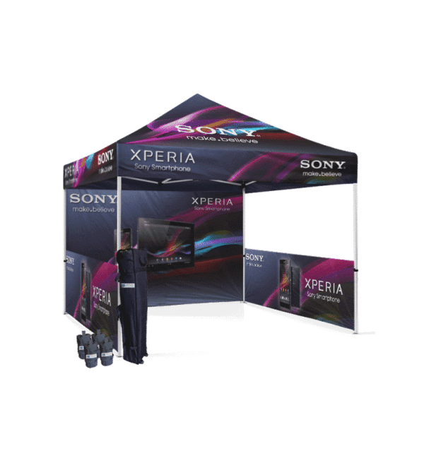 Gazebo Çadır 3x3 m. (2 Yarım Duvar 1 Tam Baskılı)
