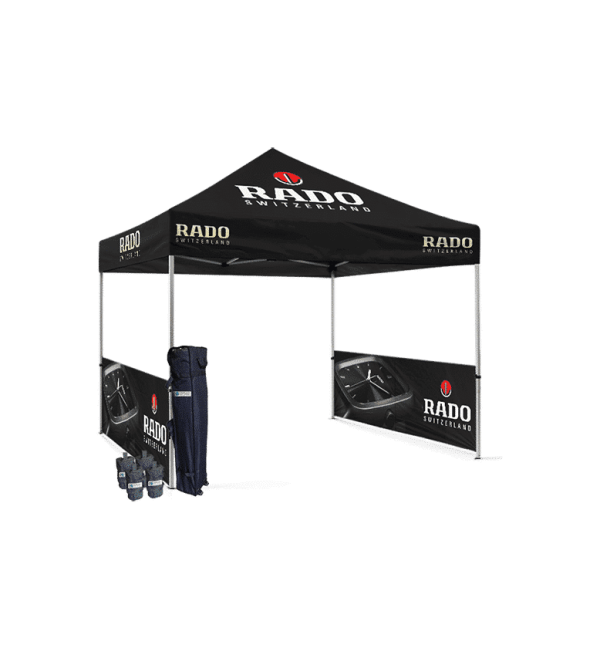 Gazebo Çadır 3x3 m. (İki Yarım Duvar Baskılı)