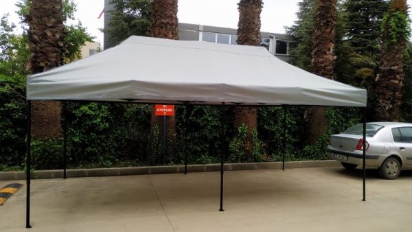 Bahçe Çadırı 3x6 m. - Antrasit Gri - 40 mm Siyah Çelik - Görsel 2