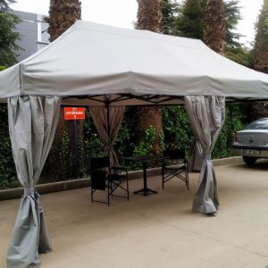 Bahçe Çadırı 3x6 m. - Antrasit Gri - 40 mm Siyah Çelik