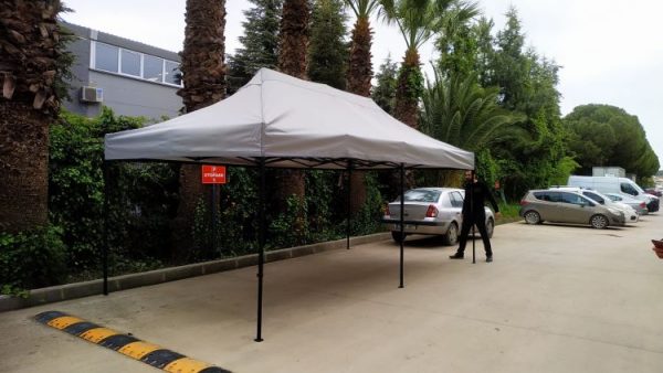 Bahçe Çadırı 3x6 m. - Antrasit Gri - 40 mm Siyah Çelik - Görsel 3