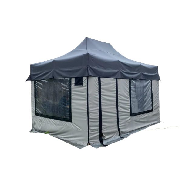 Karavan Kış Bahçesi 3x4,5 m. Koyu Gri Açık Gri - Görsel 2