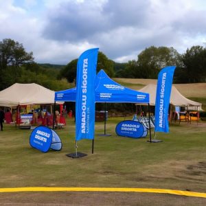 Stand Çadırı 3×3 m. A Pano ve Yelken Bayraklı