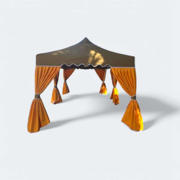 Bahçe Çadırı 3x6 m. (Haki - Turuncu - 40 mm Siyah Çelik) - Görsel 3